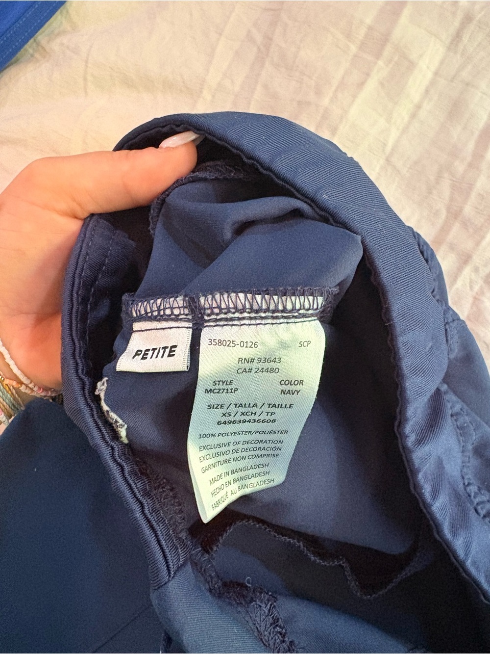 Navy xsp navy blue scrub jogger
